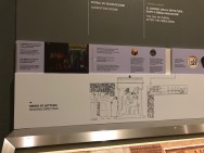 Anfang der Vitrine mit Infografik für das Totenbuch des Kha 