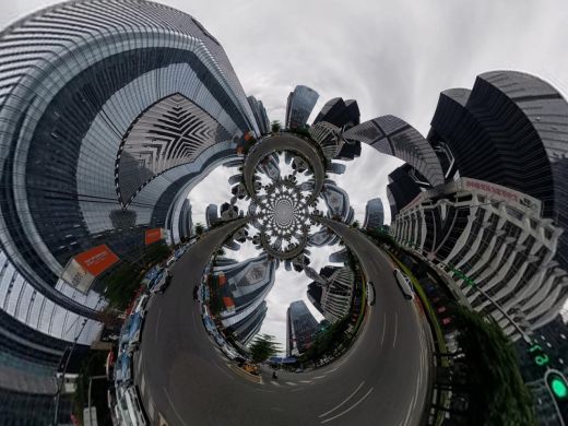 Buildings and Structures  in Shenzhen-China 2025-Polar Invert Images_II